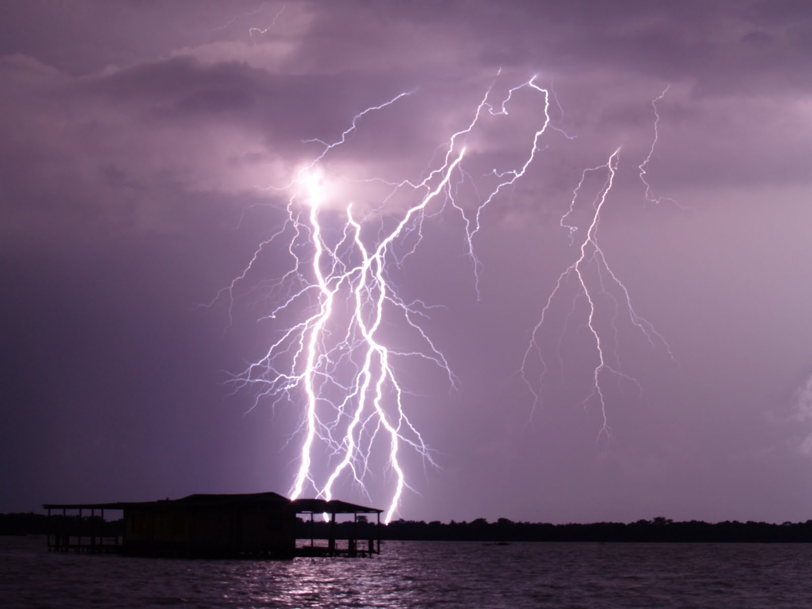 Lightning at Catatumbo River in Venezuela