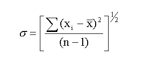 standard deviation equation