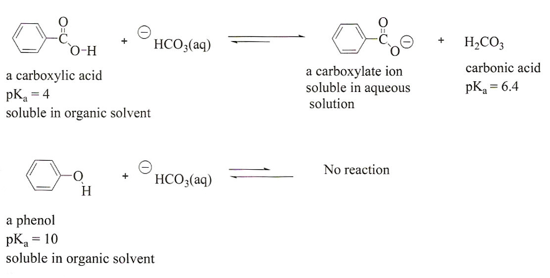 Reactions with bicarbonate